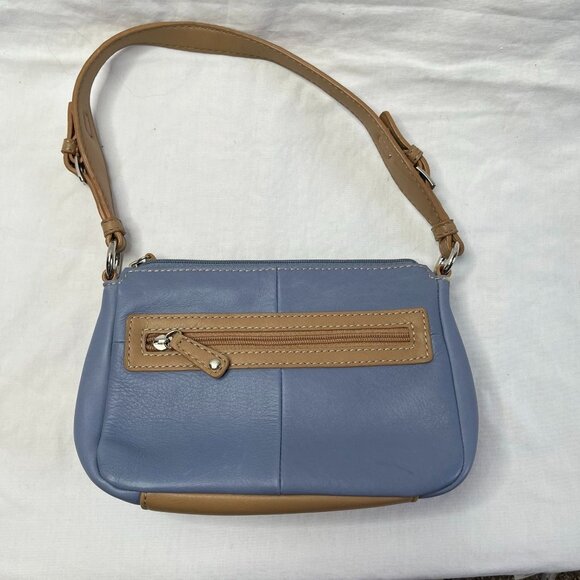 Retro St. Johns Bay Genuine Leather Small y2k Shoulder Bag With Zip Pocket - Picture 3 of 14